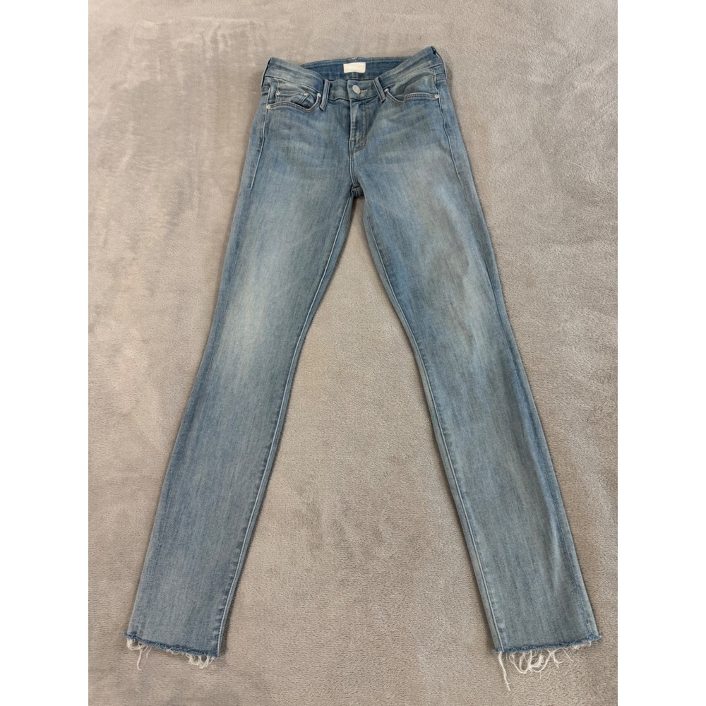 Mother Jeans The Looker Ankle Fray Wink Light Wash Skinny 1431-173 Size 24